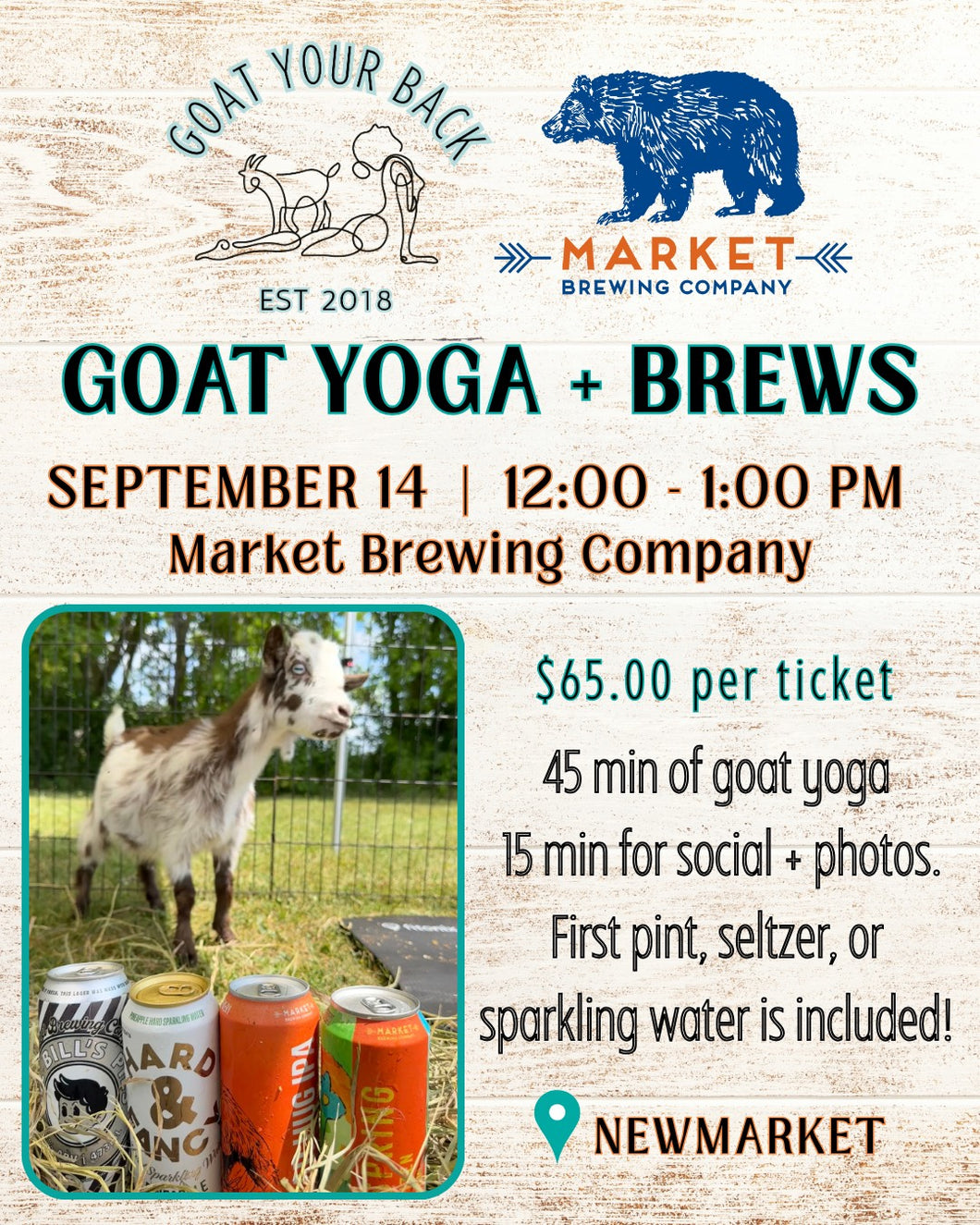 Goat Your Back's Goat Yoga (Sep 14)