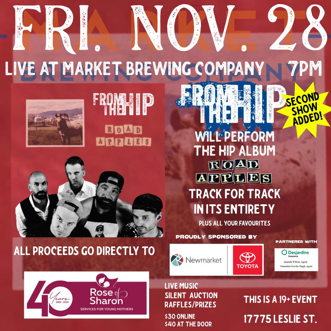 From the Hip Concert supporting Rose of Sharon (Nov 28 - 2ND SHOW!)