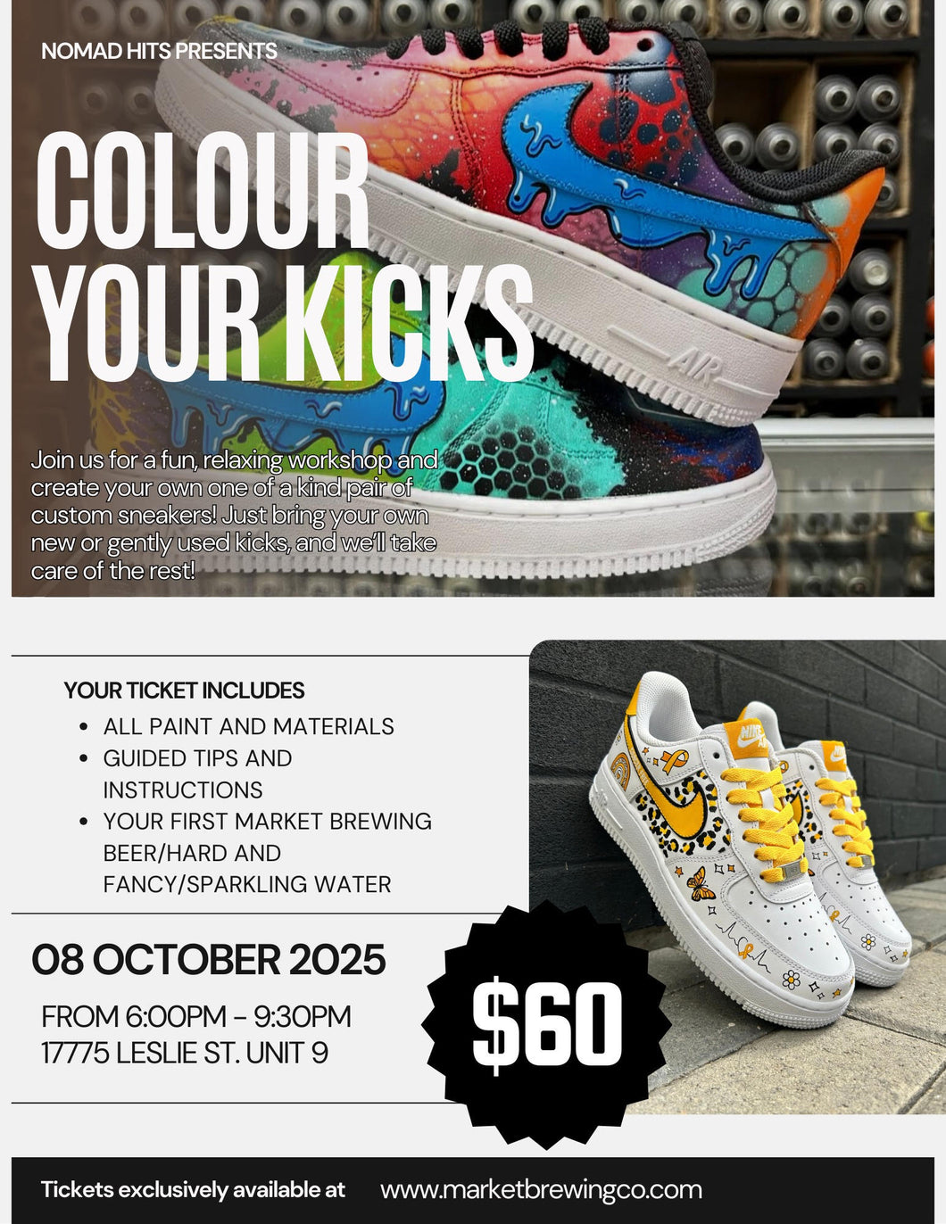 Colour Your Kicks w/ Nomad Hits (Oct 8)